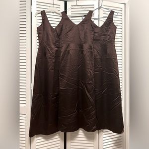 Three brown bridesmaids dresses. Never worn.